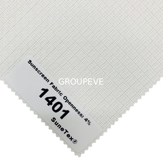 Γκρίζο άσπρο Sunscreen πολυεστέρα κυλίνδρων συσκότισης τυφλό ύφασμα Eco 50x40