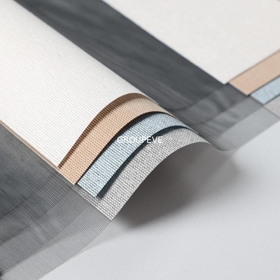 Σύγχρονο στυλ 35% Πολυέστερ 65% PVC Ζέβρα Roller Blinds Rainbow Soft Sheer Window Shades