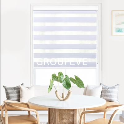 Έξυπνη κάλυψη κινητήρα Blackout Roller Zebra Blind Shades υφάσματα για το κινητήρα παράθυρο
