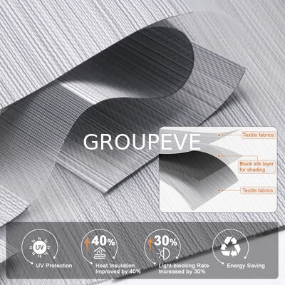 Λούξυ Jacquard Weave 100% Blackout Ζέβρα Roller Blinds Προσαρμόσιμο παράθυρο Ζέβρα αποχρώσεις ύφασμα