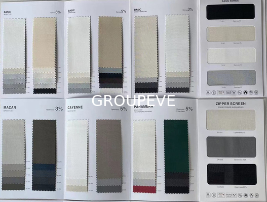 Καλή τιμή. 5% Ανοιχτότητα PVC Επικαλυμμένο με υαλοπίνακα υφασμάτινο αντηλιακό για εξωτερικά κυλινδρικά σε απευθείας σύνδεση